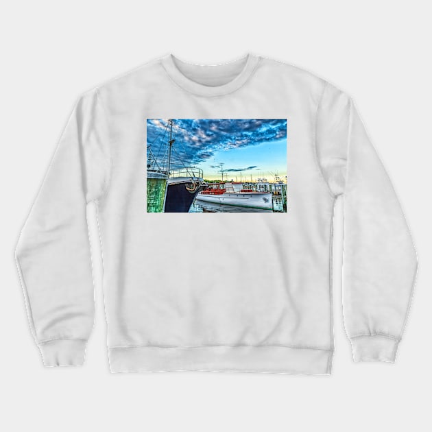 Falmouth Harbor Cape Cod Crewneck Sweatshirt by Gestalt Imagery